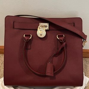 Michael Kors Hamilton North South Leather Handbag